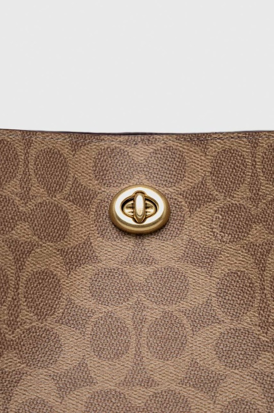 Coach saszetka skórzana Willow brązowy C3890