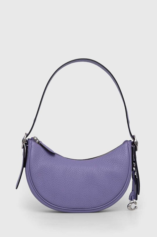 Coach torebka skórzana Luna Shoulder Bag skóra licowa fioletowy CC439