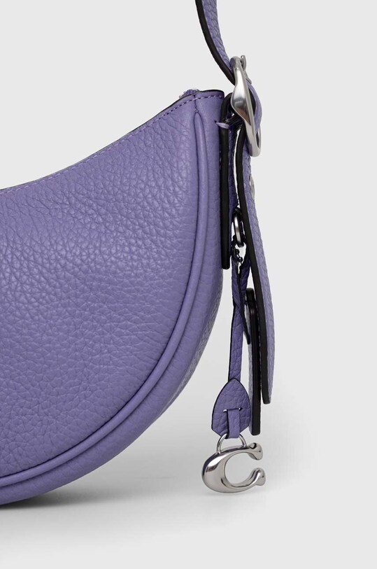 Akcesoria Coach torebka skórzana Luna Shoulder Bag CC439 fioletowy