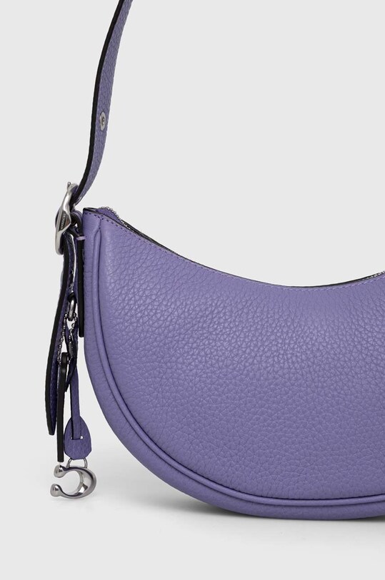 Coach torebka skórzana Luna Shoulder Bag fioletowy CC439
