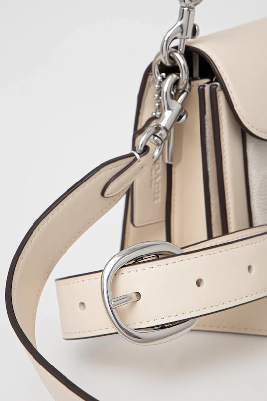 Kožená kabelka Coach Tabby 26 béžová CI032