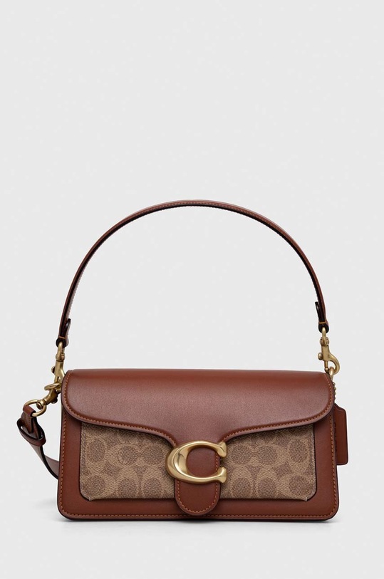 Kožená kabelka Coach Tabby 26 usňová koža hnedá CI032
