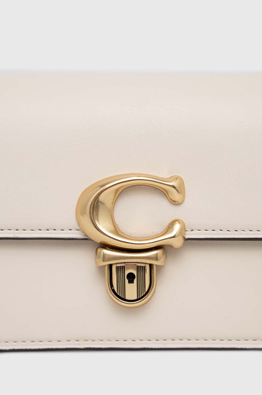 Δερμάτινη τσάντα Coach Studio Baguette μπεζ CE331