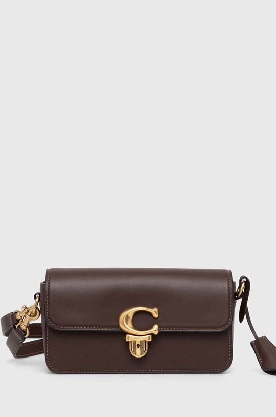 Шкіряна сумочка Coach Studio Baguette лицьова шкіра коричневий CE331