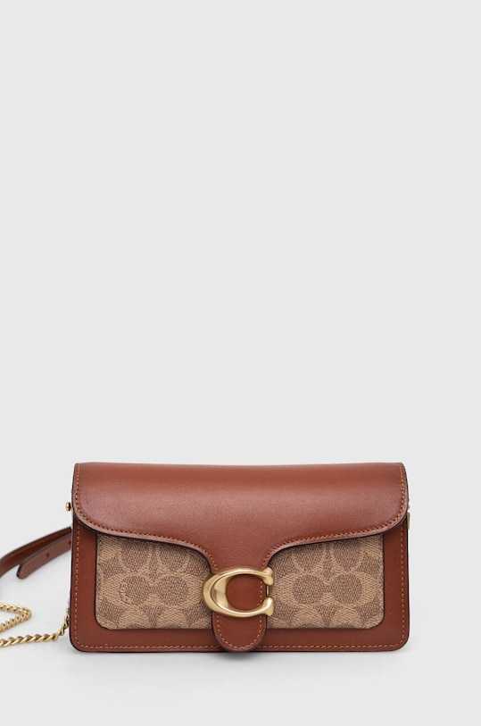 Δερμάτινη τσάντα Coach Tabby λείο δέρμα καφέ CE774