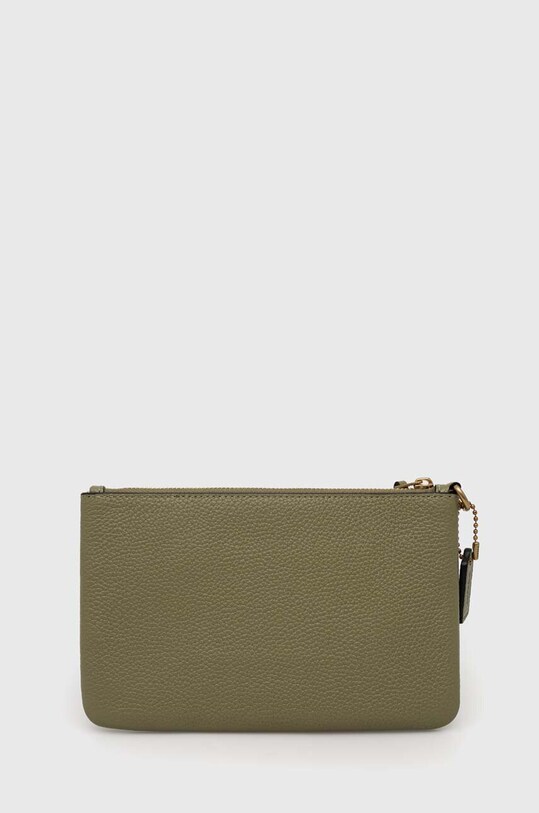 Δερμάτινο φακελάκι Coach Small Wristlet CH818 πράσινο AW23
