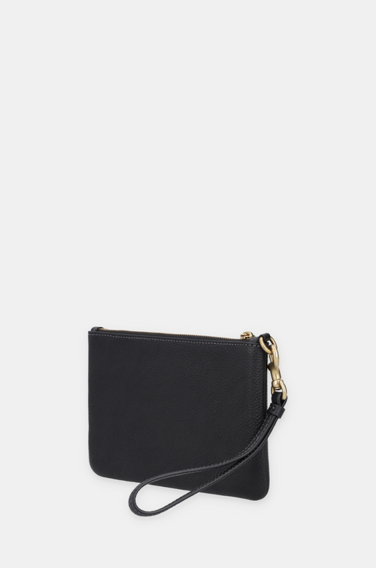 Akcesoria Coach portfel skórzany Small Wristlet CH818 czarny