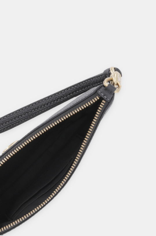 Coach portfel skórzany Small Wristlet czarny CH818
