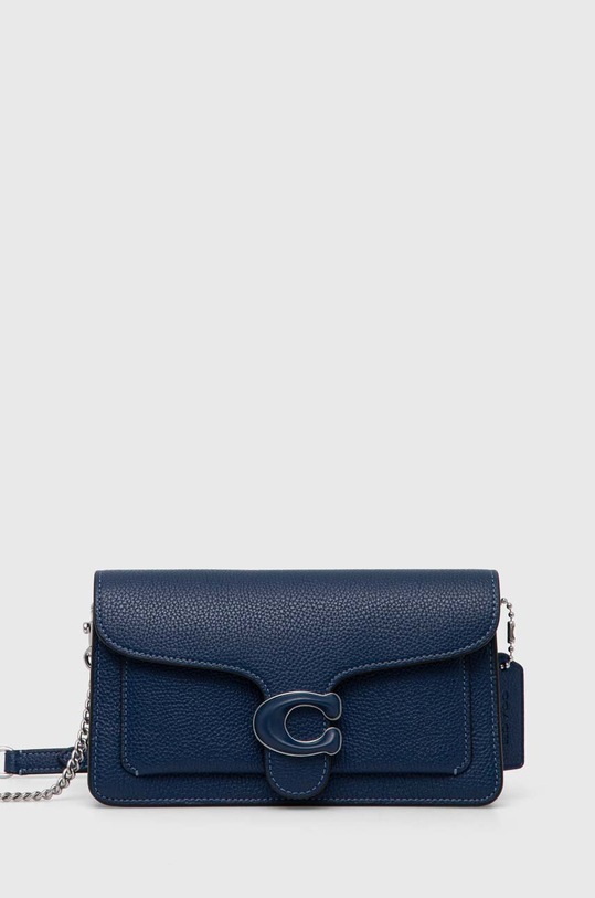 Coach torebka skórzana Tabby Chain Clutch skóra licowa granatowy CJ350