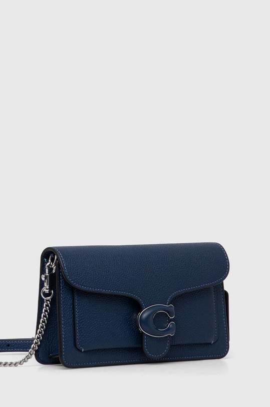 Coach torebka skórzana Tabby Chain Clutch CJ350 granatowy AW24