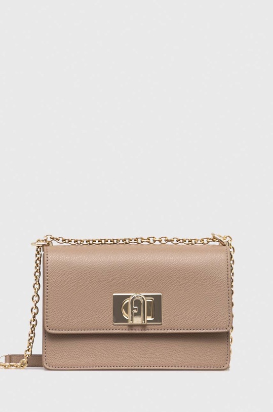 Furla torebka skórzana 1927 skóra licowa beżowy BAFKACO.ARE000.1257S