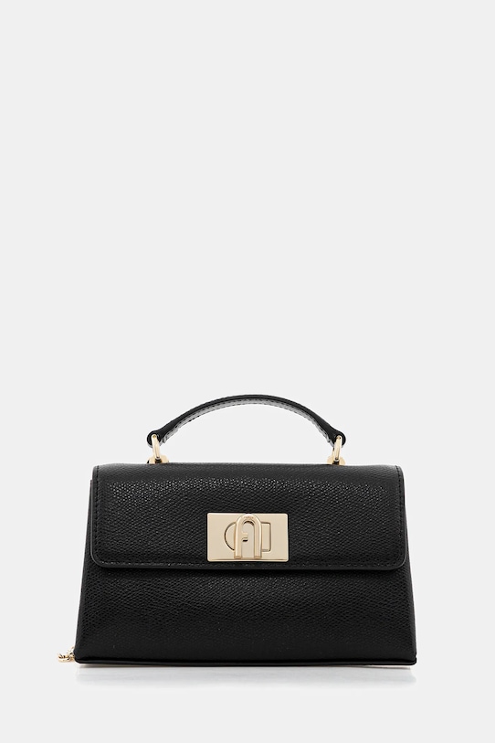 Furla torebka skórzana skóra licowa czarny WE00423.ARE000.O6000