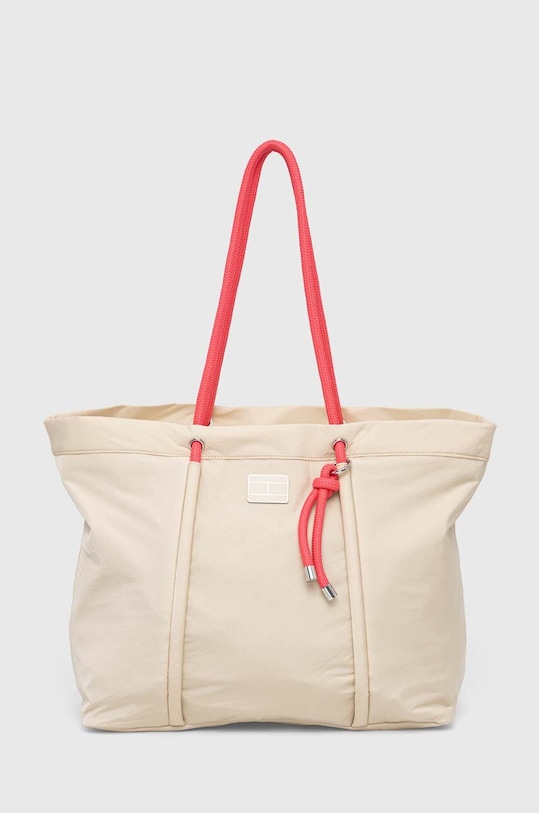 Τσάντα Tommy Jeans υφασμάτινο μπεζ AW0AW14583.PPYX