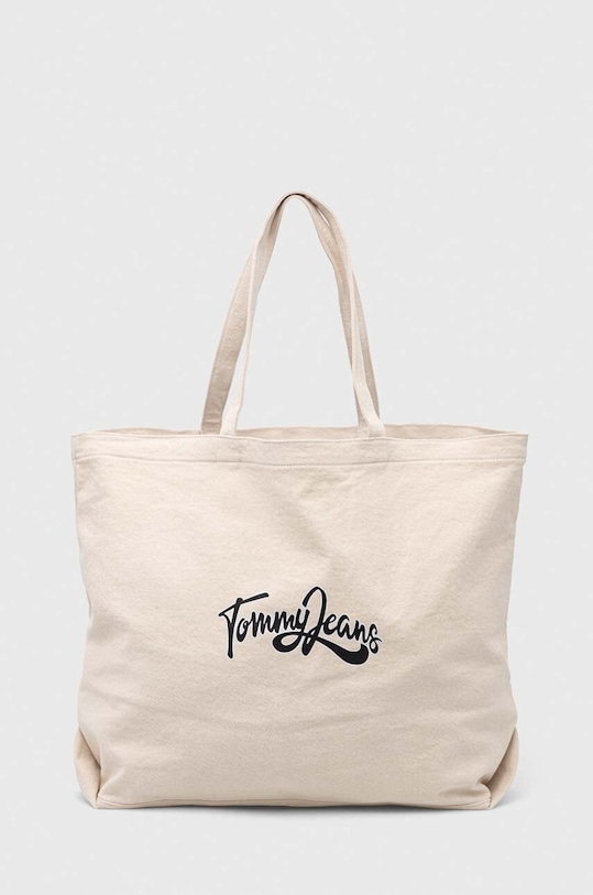 Tommy Jeans torebka bawełniana mieści A4 beżowy AW0AW14593.PPYX