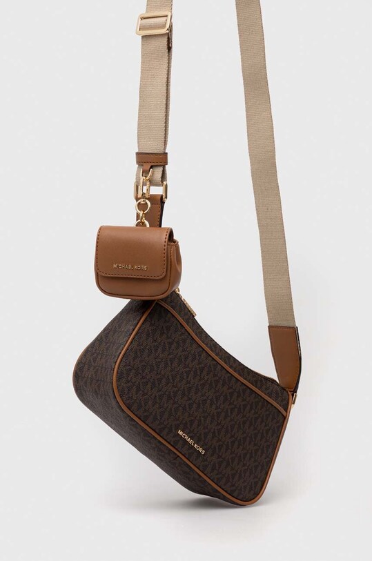 Кожаная сумочка MICHAEL Michael Kors не вмещает А4 коричневый 32S3GJ6C8B