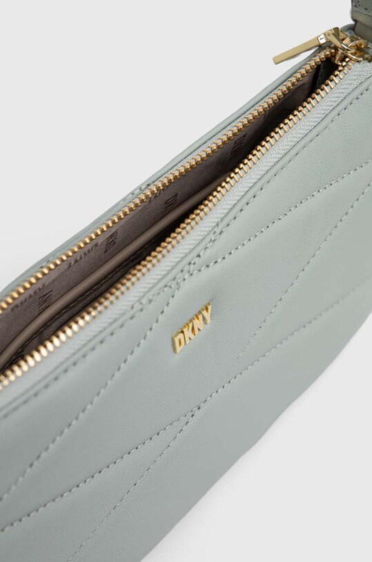 Dkny torebka skórzana R31EBW99 turkusowy