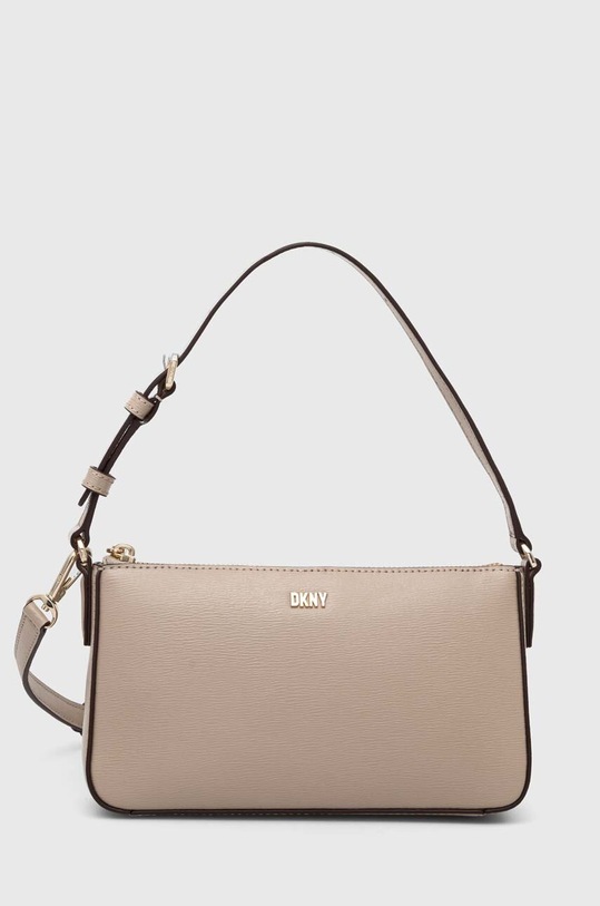 Dkny torebka skórzana skóra licowa beżowy R31E3U45