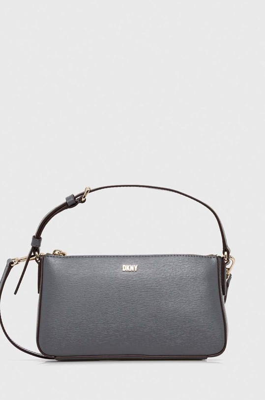 Δερμάτινη τσάντα DKNY λείο δέρμα γκρί R31E3U45