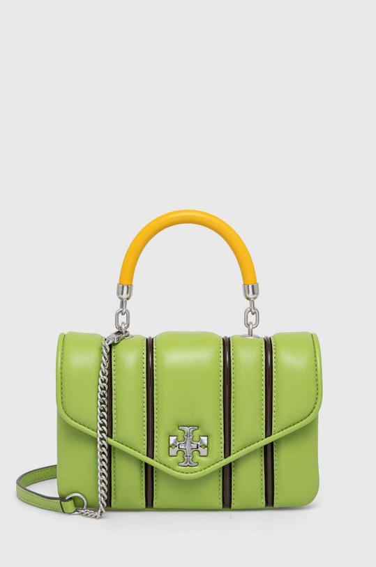Tory Burch torebka skórzana nie mieści A4 zielony 145805.300
