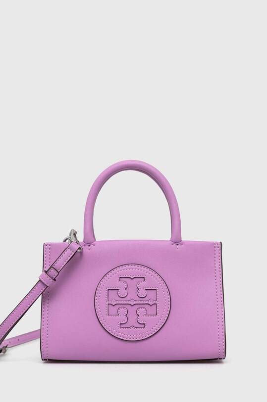 Torba Tory Burch Ella Bio Mini Tote- Bright Amethyst bez uzorka ljubičasta 145613.500