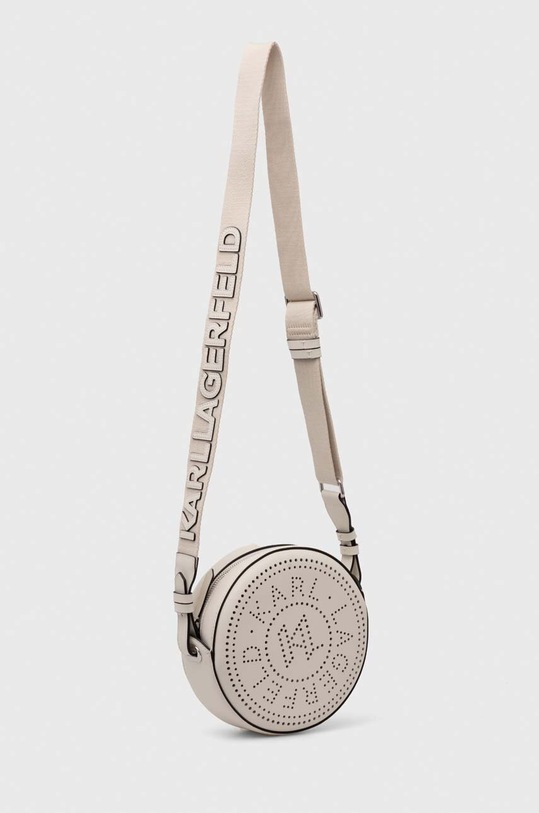 Kožená kabelka Karl Lagerfeld 231W3054 bílá SS24