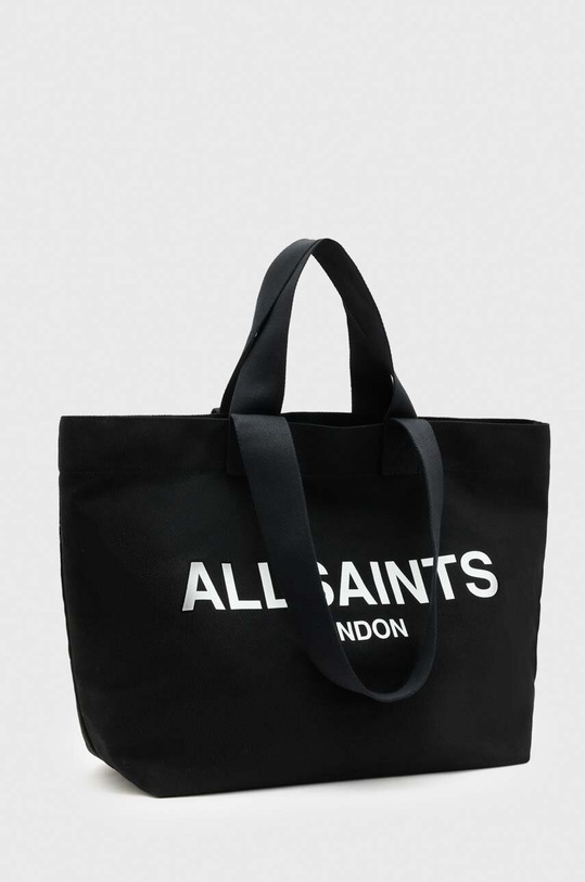 AllSaints torebka ALI CANVAS TOTE skóra licowa czarny WB551Y