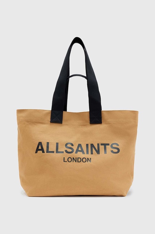 AllSaints torebka ALI CANVAS TOTE skóra licowa czarny WB551Y
