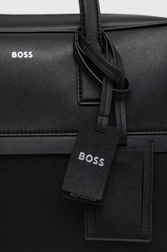 BOSS geantă pentru laptop din piele negru 50483563