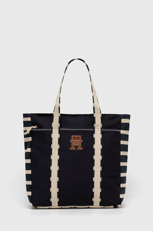 Tommy Hilfiger torba bawełniana mieści A4 granatowy AM0AM11079.PPYX