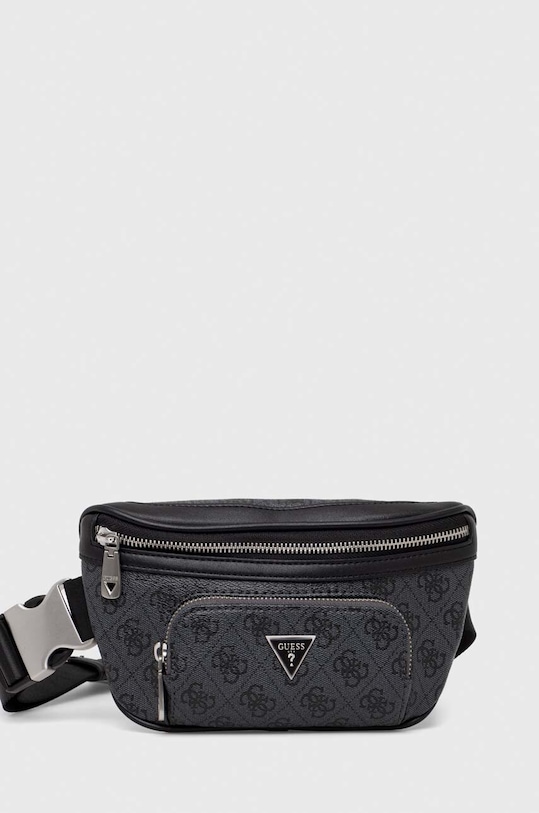 Torba oko struka Guess imitacija zrnate kože crna HMEVZL.P3231
