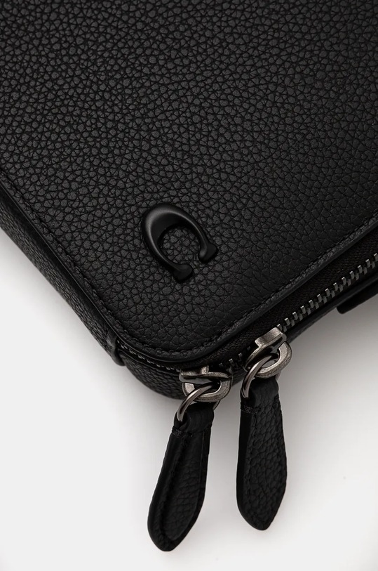 Кожена чанта през рамо Coach Charter Slim Crossbody черен CC070