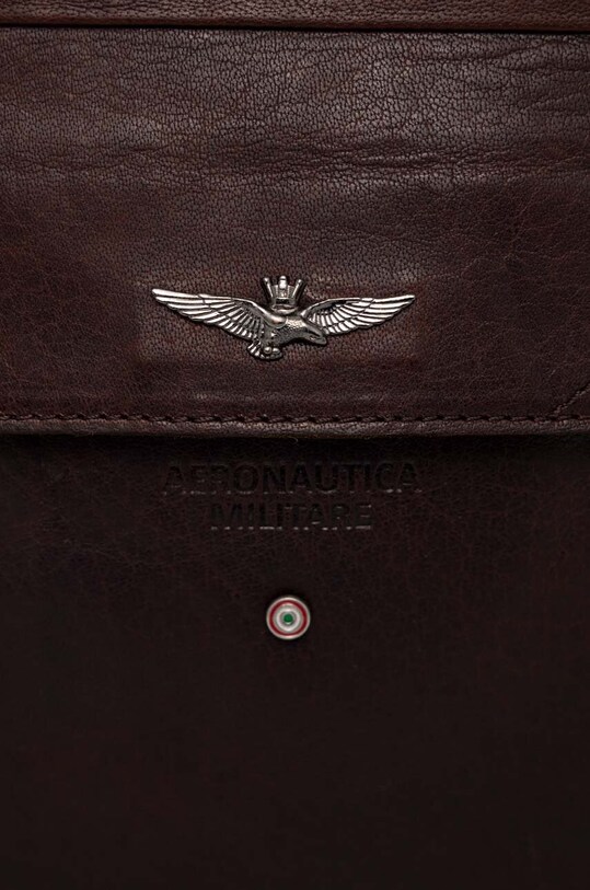 Aeronautica Militare borseta de piele maro AM301