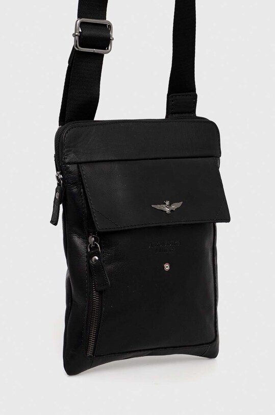 Aeronautica Militare borseta de piele AM302 negru SS23
