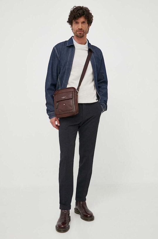 Kožená taška Aeronautica Militare AM303