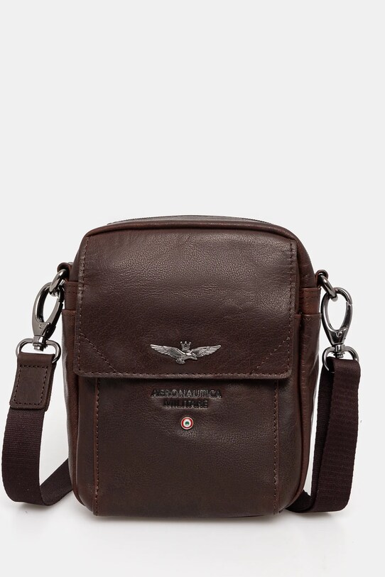 Aeronautica Militare borseta de piele uni maro AM307