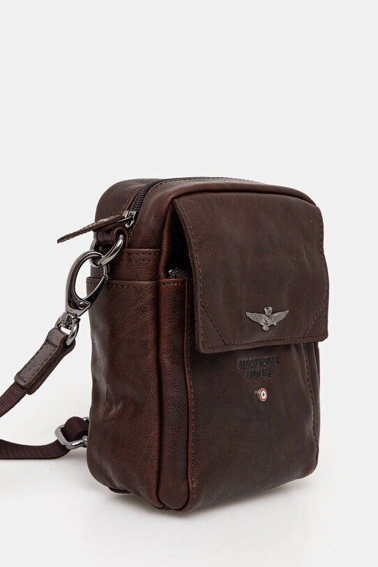 Aeronautica Militare borseta de piele AM307 maro SS23