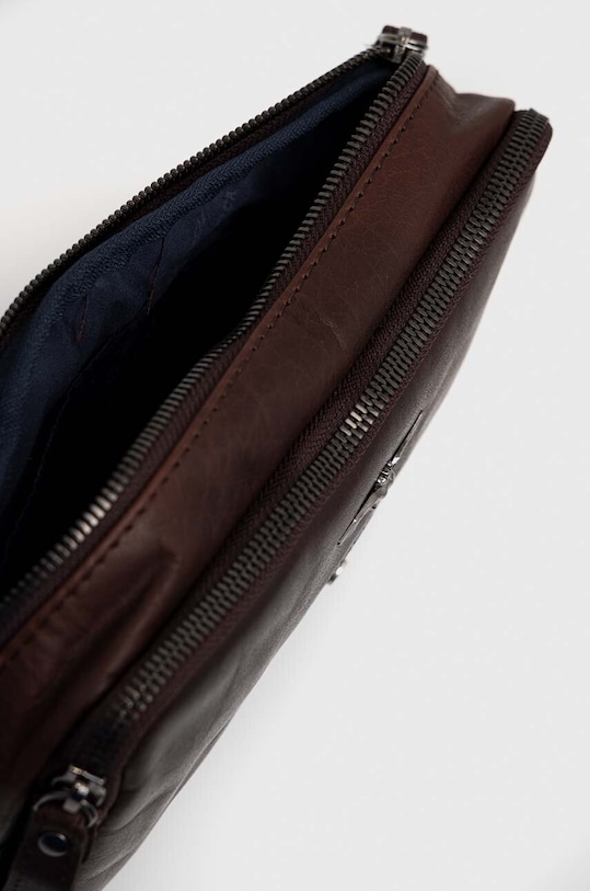 Usnjena torbica za okoli pasu Aeronautica Militare AM309 rjava