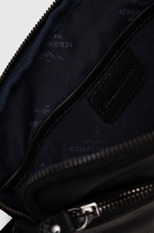 Kožená taška Aeronautica Militare AM356 čierna