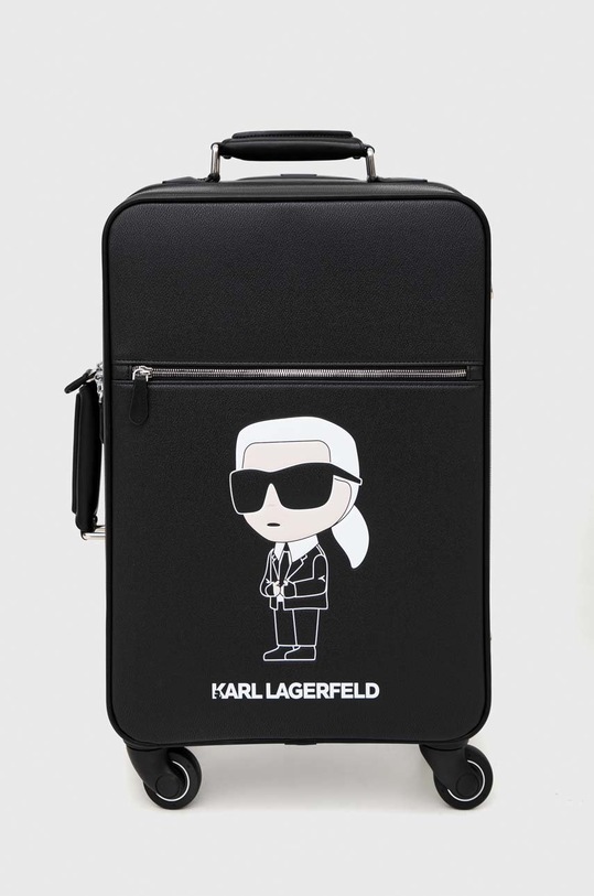 Βαλίτσα Karl Lagerfeld απομίμηση λείου δέρματος μαύρο 230W3198