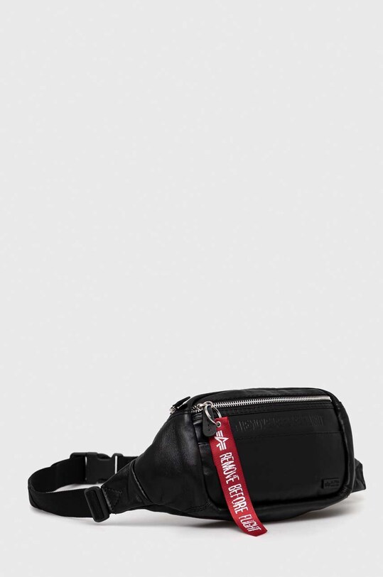 Usnjena opasna torbica Alpha Industries 126913.03 črna SS23