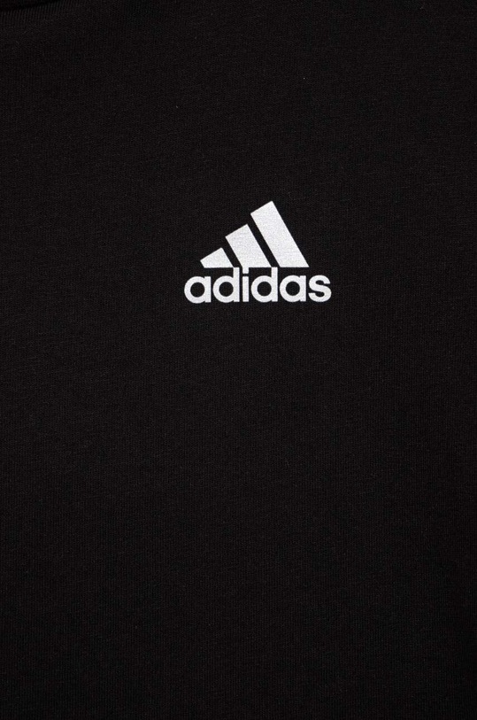 adidas t-shirt bawełniany dziecięcy czarny HR5809