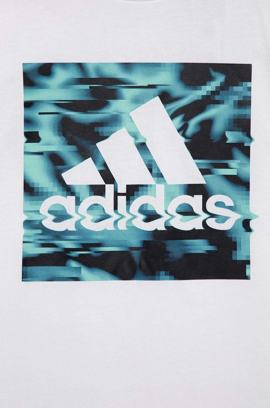adidas t-shirt bawełniany dziecięcy biały IB9140