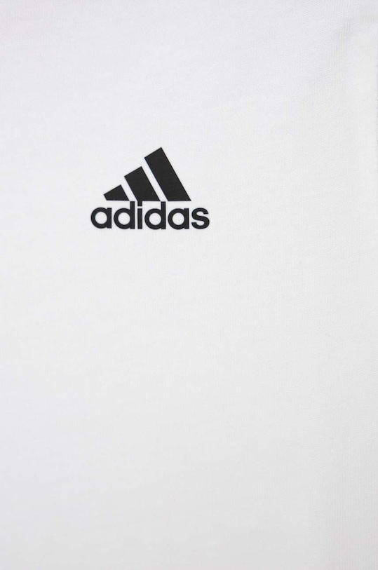 Παιδικό βαμβακερό μπλουζάκι adidas U 3S λευκό IC0605