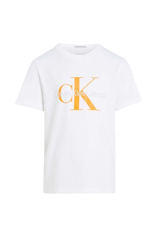 Calvin Klein Jeans t-shirt bawełniany dziecięcy nadruk biały IU0IU00267.PPYX