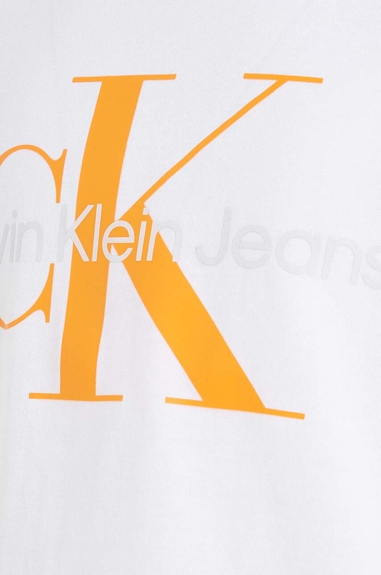 Chłopiec Calvin Klein Jeans t-shirt bawełniany dziecięcy IU0IU00267.PPYX biały