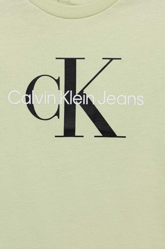 Chłopiec Calvin Klein Jeans t-shirt bawełniany dziecięcy IU0IU00267.PPYX zielony