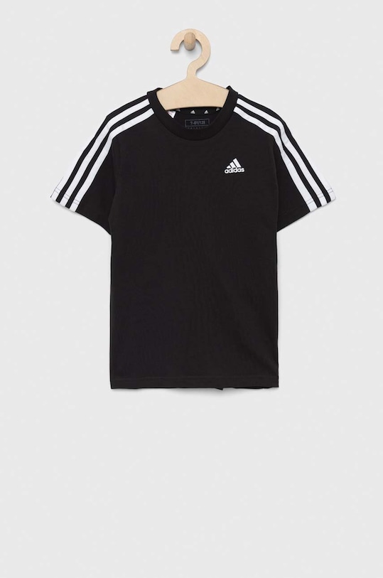 adidas tricou de bumbac pentru copii U 3S HR6330 negru SS23