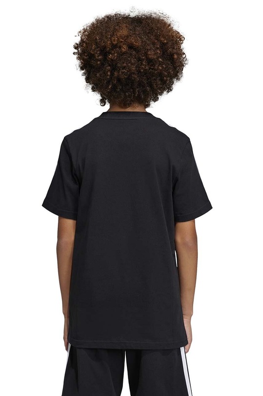 Дитяча бавовняна футболка adidas U 3S HR6330 чорний