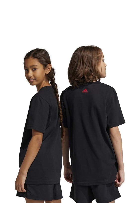 Dětské bavlněné tričko adidas U BL 2 TEE HR6369 černá