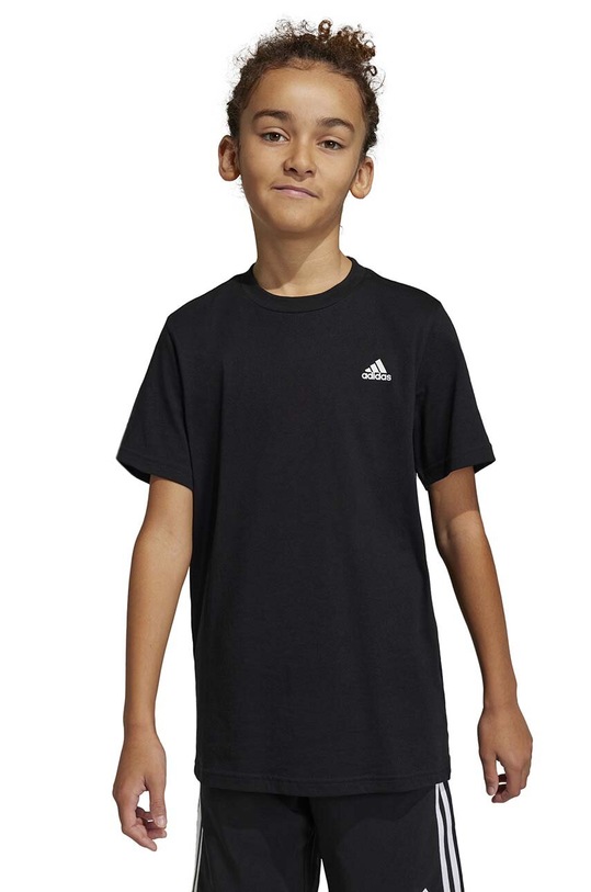 adidas t-shirt bawełniany dziecięcy U SL nadruk czarny HR6397